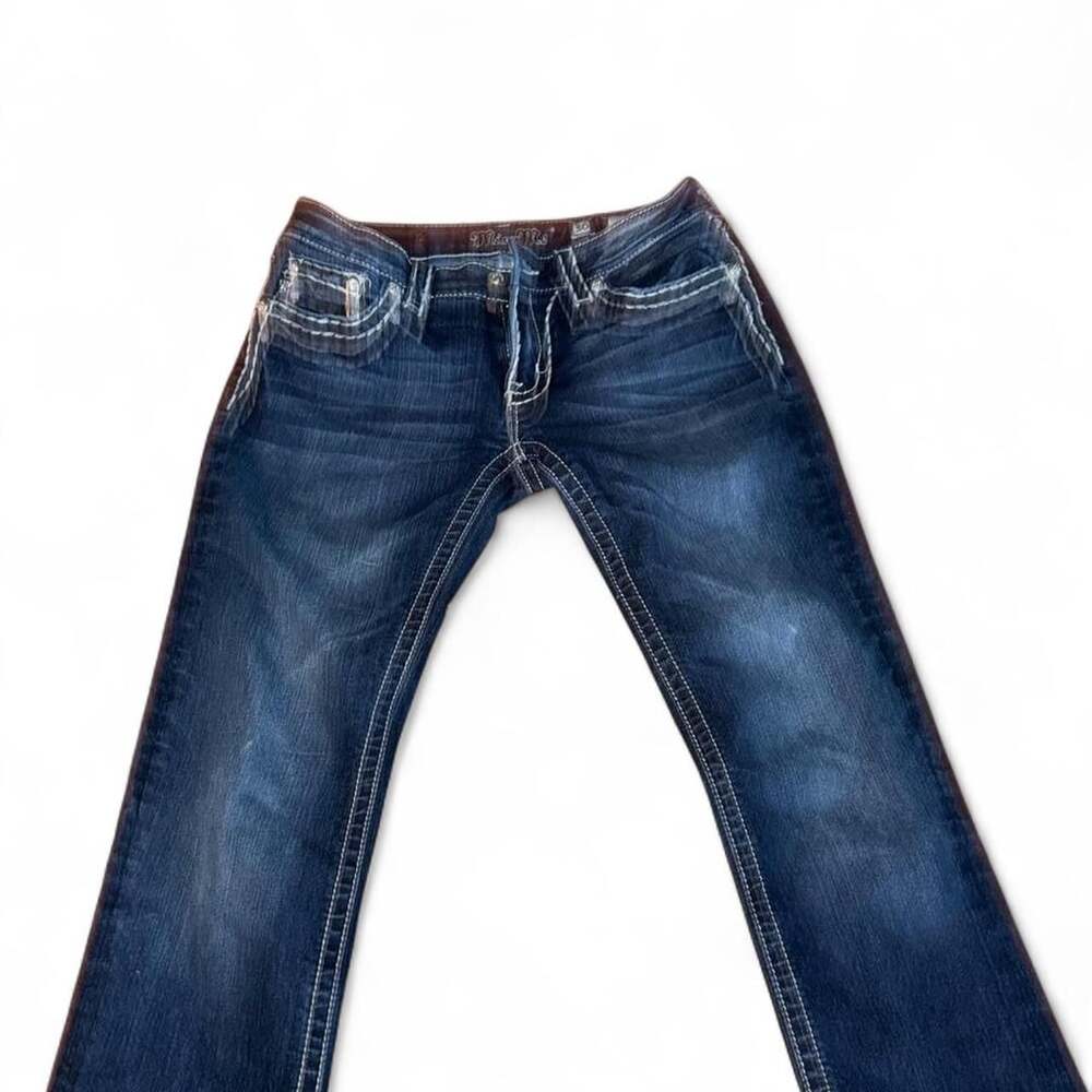Miss Me Bootcut Jeans Size 30 Dark Wash Y2K Western Denim